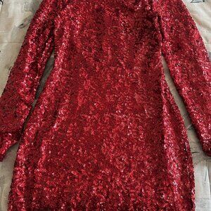 NWT Red sequin dress